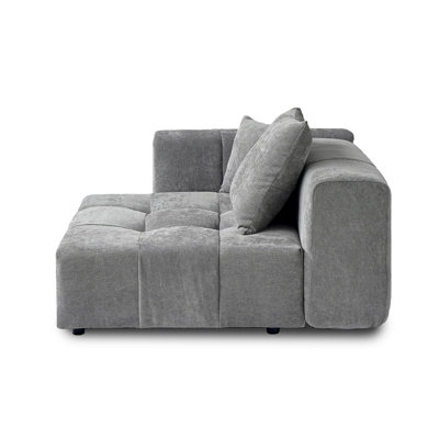 Chaise rembourrée en tissu de lin moderne à un bras