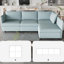 Canapé-lit modulaire en tissu avec rangement Chenille-2026394547-1980910261