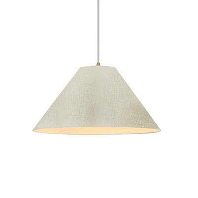 Radiance - Avola 1-Light Pendant - Matte White with Champagne Gold internal - Matte Black - 11"W x 5.5"H - Dedicated LED - White Cord