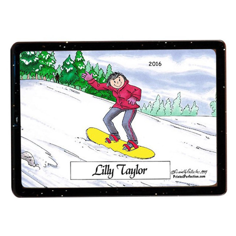 Planche à neige personnalisée - aimant en acrylique pour femme - excellent cadeau!, Oui