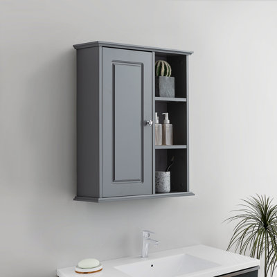  24 in. W x 7 in. D x 28 in. H Wall Bathroom Cabinet Over The Toilet Storage
