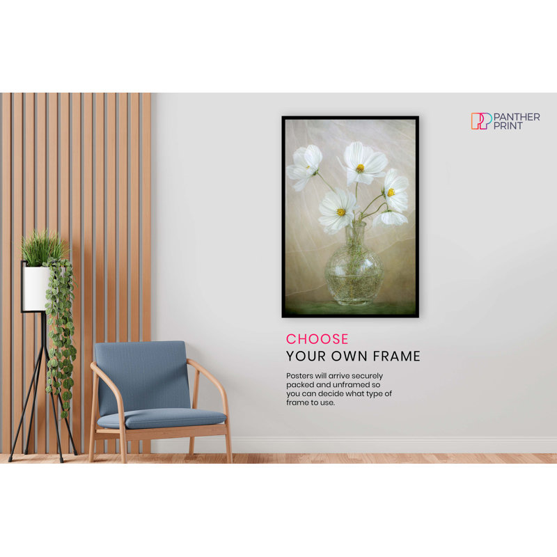 Daisy Flowers In A Vase - No Frame Print, 31cm H x 20cm W