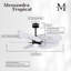 Alessandra Tropical - Five Blade Ceiling Fan - Integrated LED -Matte Black Finish -Light Blue Blades-968185000-968185007