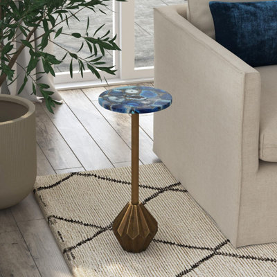 Sheryl Metal Martini Table With Geometric Base