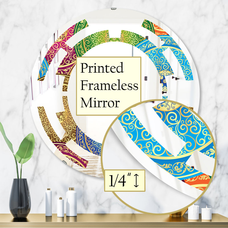 Miroir mural Space Coastal, 31,5 po x 31,5 po, Conception circulaire IV