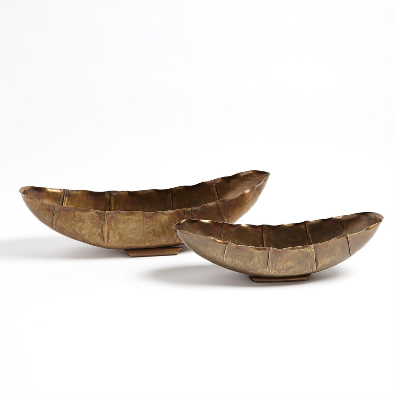 Bol Larkin - laiton antique, H 5,5 po x l 18,75 po x P 6 po