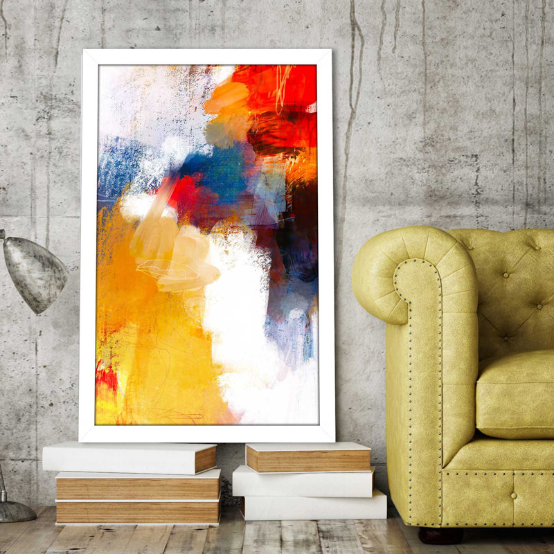 C'est une fête I - Peinture, Cadre blanc, H 49,5 po x l 33,5 po x P 1 po