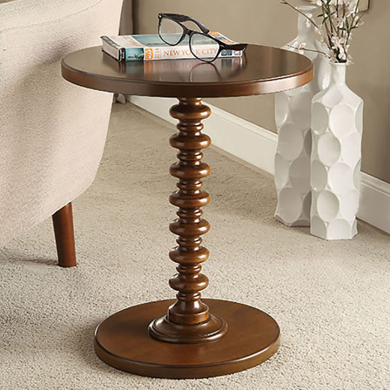 Round Wooden Side Table