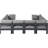 Endyah 120'' Wide Aluminum Patio Sectional with Cushions-61189489-61209825