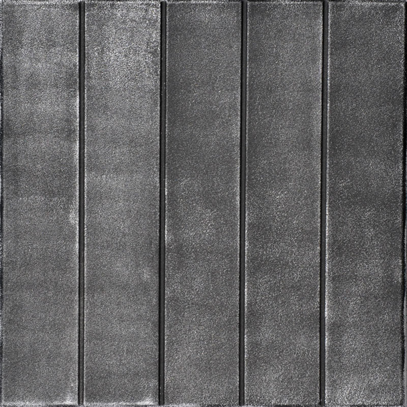 Carreau de plafond en polystyrène à coller 1,6 pi x 1,6 pi Bead Board, Argent noir