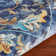 Madrid Blue/Gray/Gold Floral Traditional Indoor Performance Area Rug