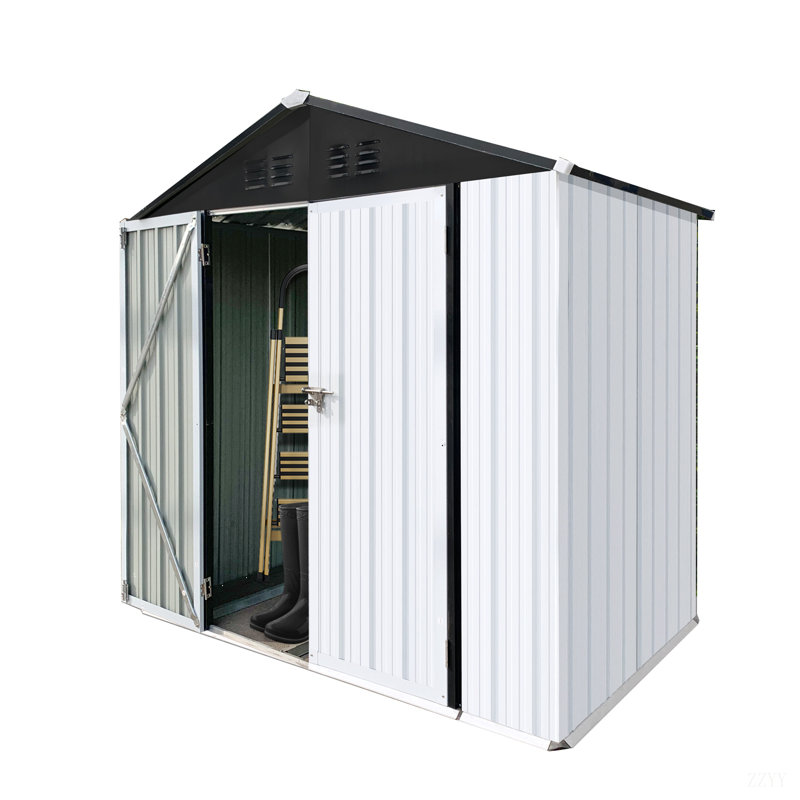 Outdoor Storage Sheds 6Ftx4ft Apex Roof, 75.6" H x 72.4" W x 46.4" D