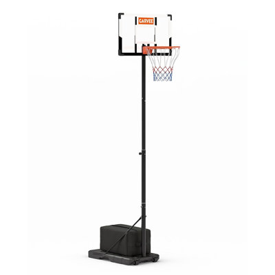 Panier de basketball réglable réglable avec base remplissable et roues, système de but de cour arrière