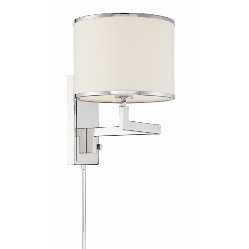 Cobblefield Iron Swing Arm Sconce, Polished Nickel