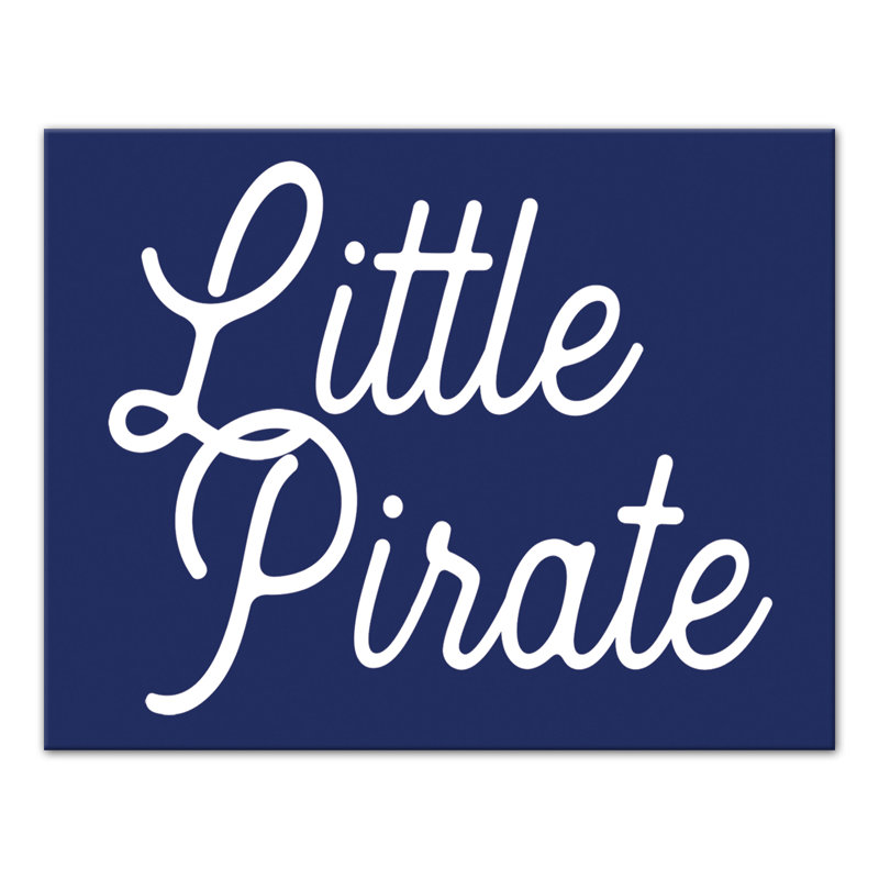 Art sur toile little pirate Briggs, Bleu marine, H 11 po x l 14 po x P 1,25 po
