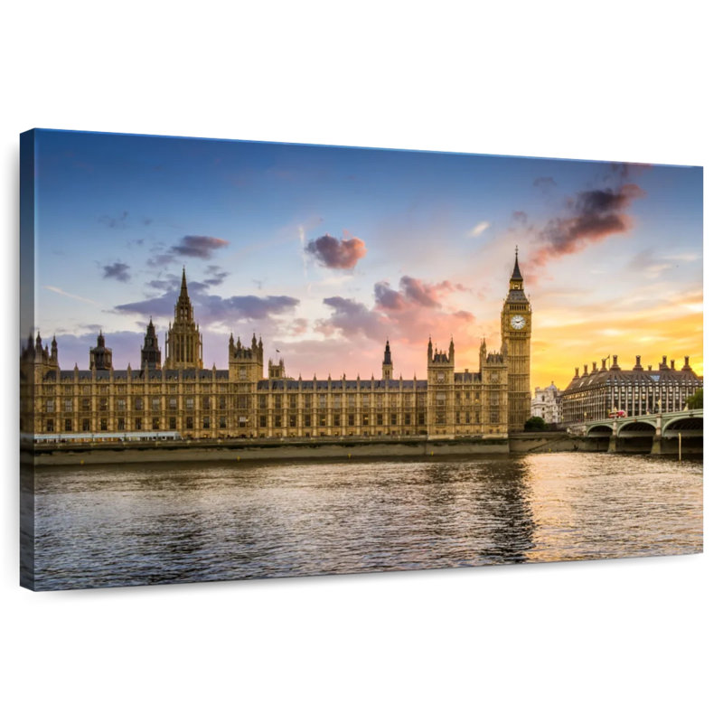 Nicci Big Ben Against Sunset, 26" H x 39" W