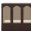 Grand lit escamotable, armoire-lit en bois de pin avec centrale électrique et panneau de décoration en rotin-113029309
