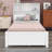 Platform Bed With Bookcase Headboard-990525489