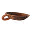 Vintage Wood Bowl, Carved Handle