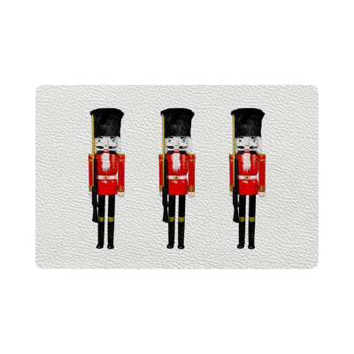 Nutcracker Vegan Leather Rectangle Pebble Placemat