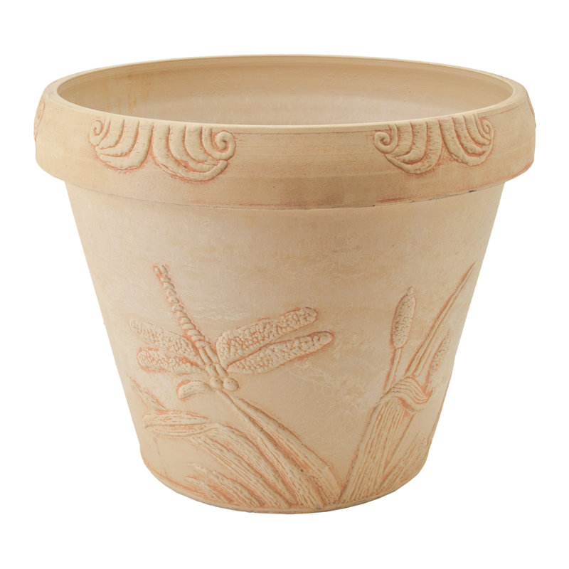 Pot à fleurs en composite Roderick, Beige
