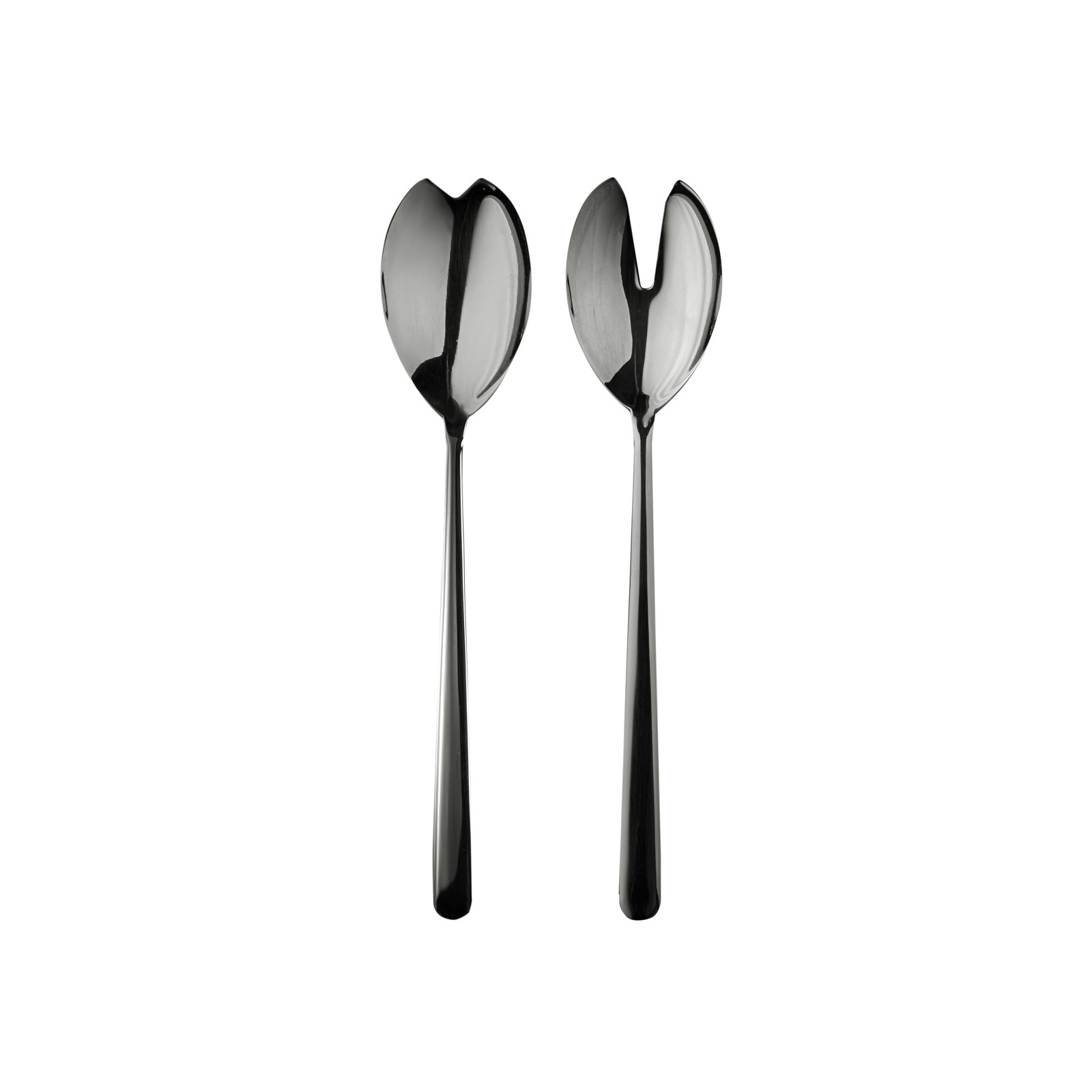 Salad Servers (Fork and Spoon) Linea, Black Gold