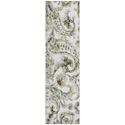 Siim Washable Paisley Indoor / Outdoor Rug