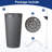 Tall Self-Watering Planters for Outdoor Plants, 24 Inch Round Planter Pots with Drainage Holes for Indoor Outdoor Garden & Patio-1218826378