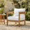 Chaise de patio avec coussins Lorene