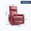 Fauteuil inclinable manuel en faux cuir avec massage à la chaleur et fauteuil pivotant pour le salon-395319138
