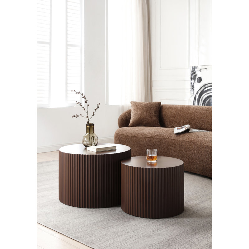 Table basse Charleson, Brun foncé