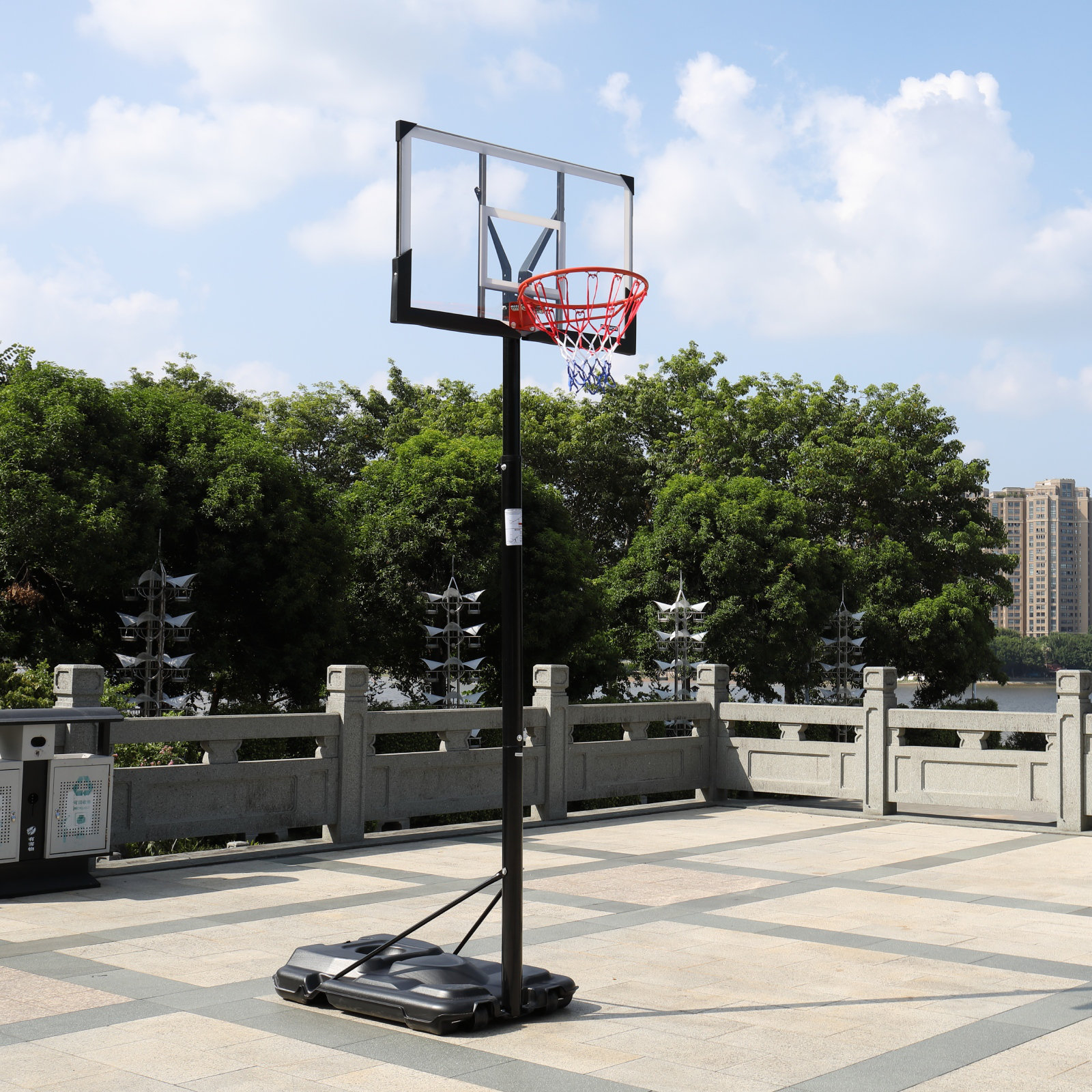 Winado 8-10 ft. Adjustable Height Metal Portable Full-Size Basketball Hoop  & Reviews