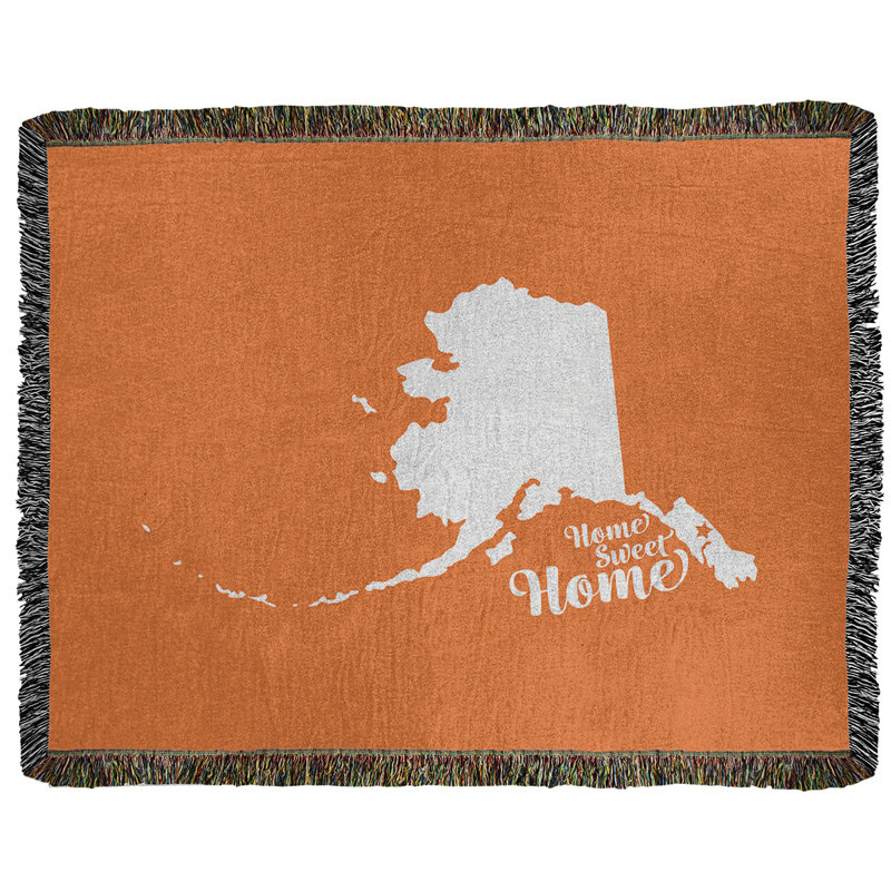 Jeté en coton tissé juneau doux, l 37 po x L 52 po, Orange