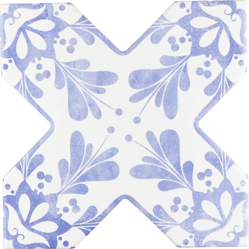 Siena 5.35'' W x 5.35'' L Ceramic Singular Tile, Cornflower Blue