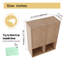 Armoire de salle de bain murale avec rangement ouvert et fermé-128489338