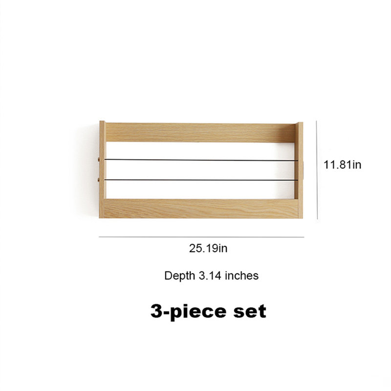 Wall-Mounted Magazine Rack, 11.81'' H x 25.19'' W x 3.14'' D