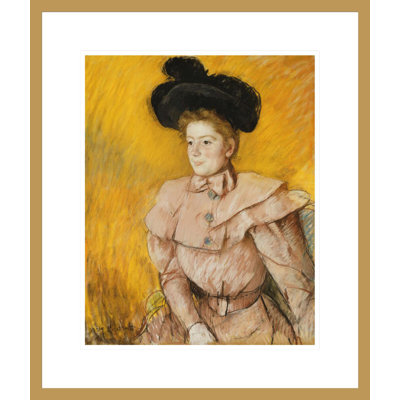 «Woman in a Hat and a Raspberry» par Mary Cassatt - Impression sur toile