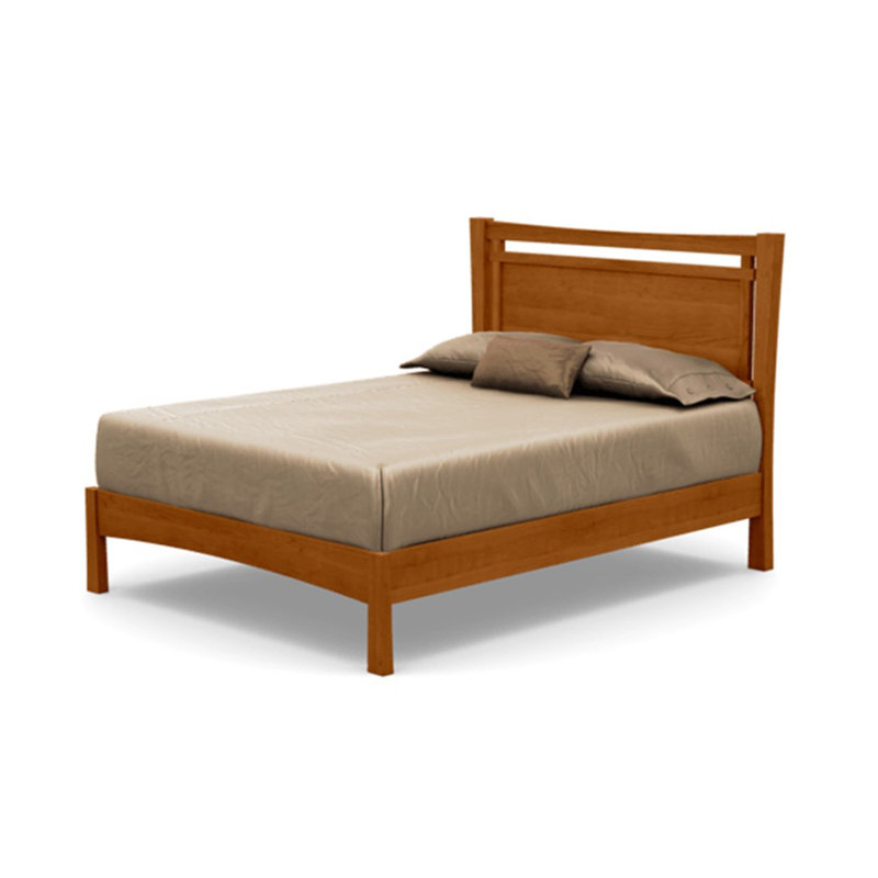 Monterey Solid Wood Platform Bed, Autumn Cherry, Queen, Conventional