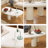 47" Modern Irregular Wood Coffee Table - Thick & Sturdy 3-Leg Design, Multi-Functional Living Room Center Table for Apartment, Indoor Tea Table, Simple Contemporary Style