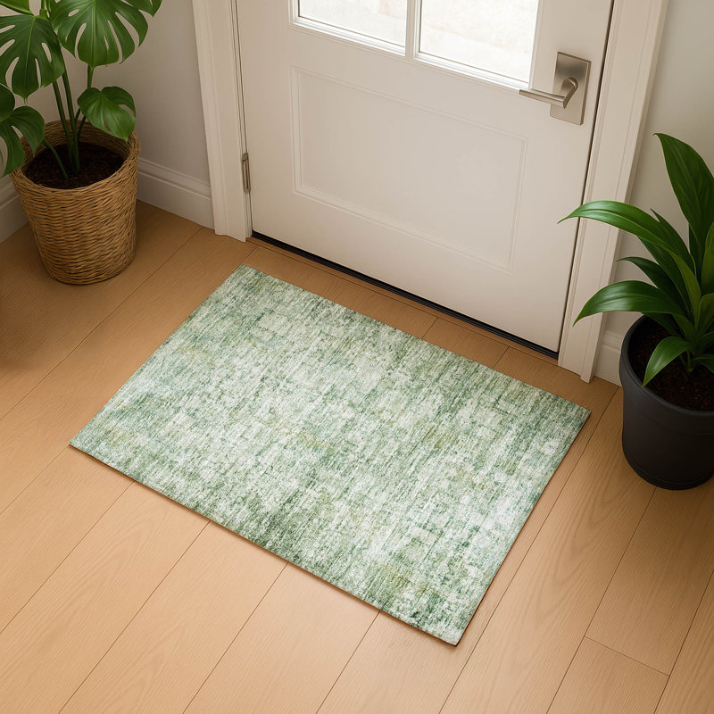 Tapis moderne de qualité supérieure lavable à la machine AMF1764 Maag, Rectangle 1 pi 8 po x 2 pi 6 po