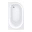 Davos 1550mm x 900mm Soaking Acrylic Bathtub-1194269611