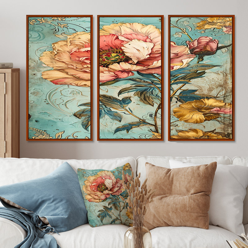 Ensemble de salon Elkton - pivoine, Brun, H 32 po x l 48 po