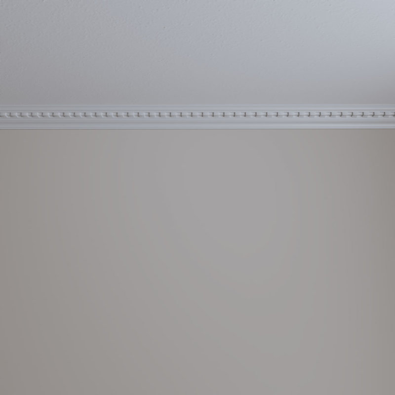 Primed White Polyurethane Geometric Crown Moulding Sample
