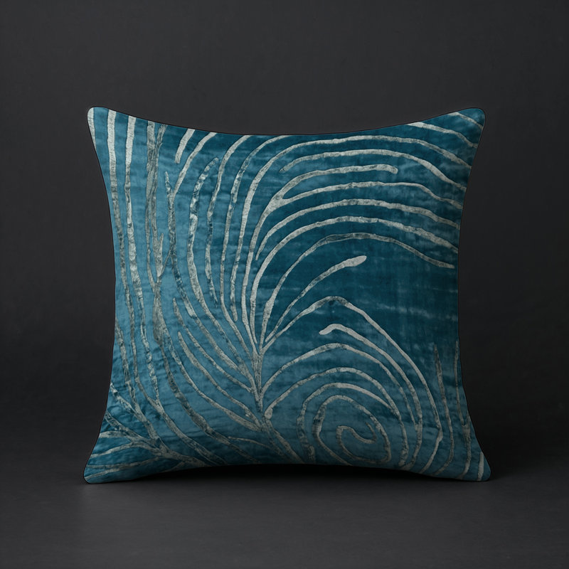 Coussin décoratif intérieur et extérieur Modern, Gris abstrait 246, Carré 16 po