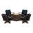 Braxton 5-Piece Deep Seating Swivel Conversation Set with Fire Pit Table-68603219-128126273