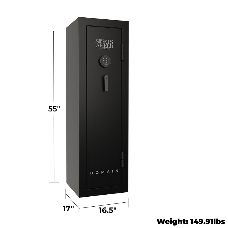 Black Fireproof Digital Gun Safe with Dual Lock System