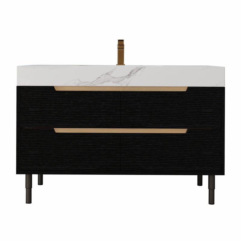 Meuble-lavabo avec lavabo et comptoir, meuble-lavabo avec 4 tiroirs, meuble-lavabo avec rangement pour la maison