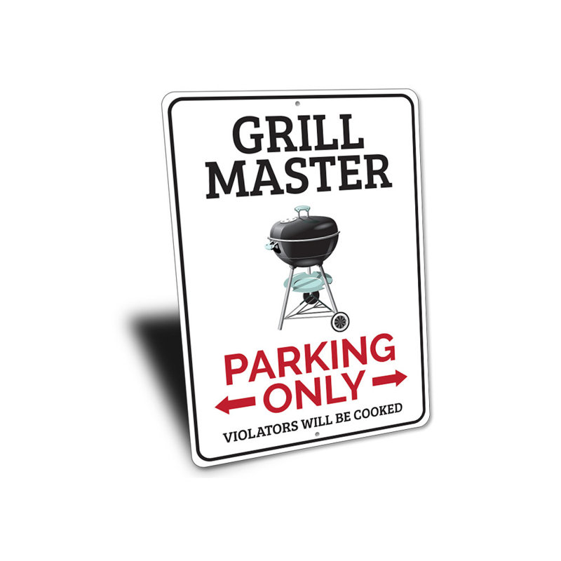 Enseigne en aluminium Grill Master, H 18 po x l 12 po x P 0,06 po