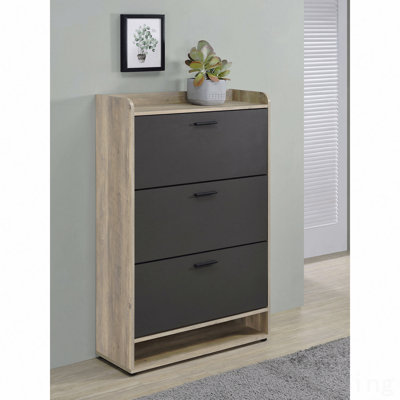 3-Tier Engineered Wood Shoe Storage Cabinet