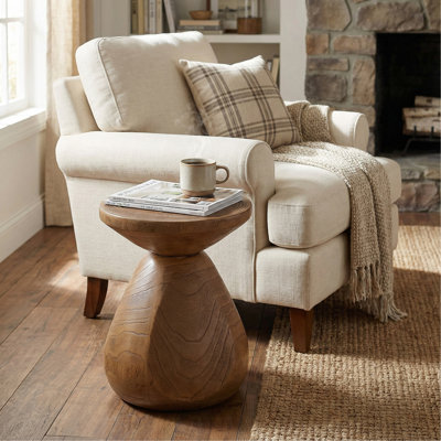Table d'appoint d'extérieur en bois MGO, ensemble de 1